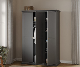 Omara Florence, 3 Vrata 138 cm, Barva siva, po naročilu
