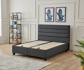 Posteljni okvir Gita 140x200 z dvižnim dnom in predalom, Barva siva, po naročilu