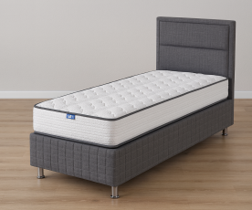 Posteljni okvir Havana 90x200 z dvižnim dnom in predalom, Barva siva tkanina