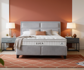 Boxspring postelja Havana, Komplet z dvižnim dnom, predalom in vzmetnico 160x200 , Barva siva mikrotkanina, po naročilu