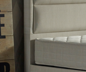 Boxspring postelja Havana, Komplet z dvižnim dnom, predalom in vzmetnico 120x200 , Barva bež tkanina, po naročilu