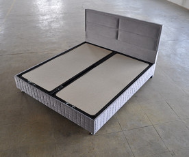 Posteljni okvir Havana 90x200 z dvižnim dnom in predalom, Barva siva mikrotkanina