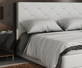 Boxspring postelja Imola, Komplet z letvenim dnom in vzmetnico 160x200 , Barva bela regenrirano USNJE