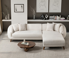 Sedežna garnitura Jesse Barva Bež, leva ali desna postavitev/ VZMETENO, po naročilu