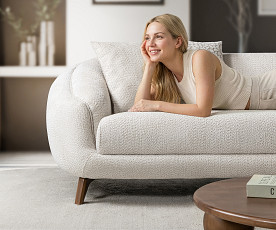 Sedežna garnitura 3+2 Jesse, Barva Bež / VZMETENO, po naročilu