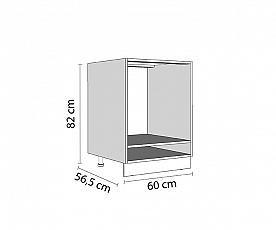 Kuhinjski blok Kensington 320 cm, Barva sivi hrast. beli hrast