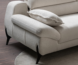 Sedežna garnitura 3+2 Lorenzo, Barva Bež, črna / VZMETENO, po naročilu