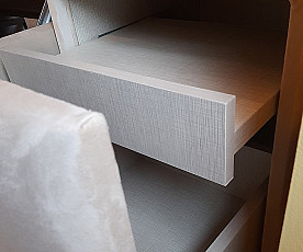 Boxspring postelja LOUNGE 2 Komplet z dvižnim dnom, predalom, 2x nočna omarica in vzmetnico 160x200 , Barva bež