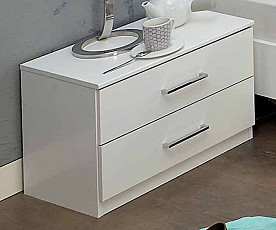 KOMPLET spalnica Madrid 180x200 z LETVENIM DNOM in VZMETNICO, Barva bela drsna