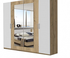 KOMPLET spalnica Malaga 160x200 z LETVENIM DNOM in VZMETNICO, Barva divji hrast bela, klasik
