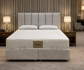 Boxspring postelja Mani, Komplet z dvižnim dnom, predalom in vzmetnico 160x200 , Barva siva, po naročilu OMEJENA KOLIČINA !!!