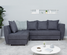 Sedežna garnitura Marinella Barva siva, tkanina, leva ali desna postavitev