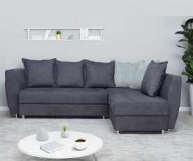 Sedežna garnitura Marinella Barva siva, tkanina, leva ali desna postavitev