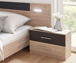 KOMPLET spalnica Maroko 160x200 z LETVENIM DNOM in VZMETNICO, Barva hrast, siva , drsna