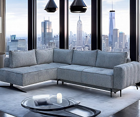 Sedežna garnitura Martina Barva Siva, leva ali desna postavitev/ VZMETENO, po naročilu