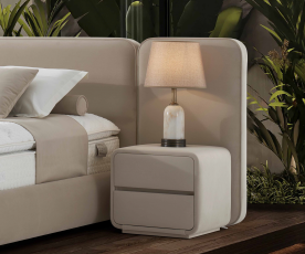 Boxspring KOMPLET Z VZMETNICO in NOČNIMA OMARICAMA Postelja Kingmaster 180X200 cm Barva siva, po naročilu