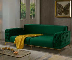 Sedežna garnitura 3+2 Miami, Barva zelena / VZMETENO