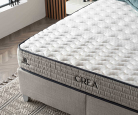 BOXSPRING KOMPLET Postelja Z DVIŽNIM DNOM, PREDALOM in VZMETNICO: Milano 180x200, Barva kapučino