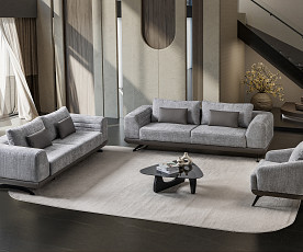 Sedežna garnitura 3+2 Milano, Barva Siva / VZMETENO, po naročilu