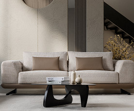 Fotelj Milano, Barva bež / lešnik /VZMETENO, po naročilu