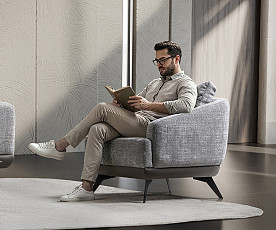 Dvosed Maxi Milano, Barva siva / VZMETENO, po naročilu