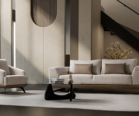 Sedežna garnitura 3+2 Milano, Barva Bež, lešnik / VZMETENO, po naročilu