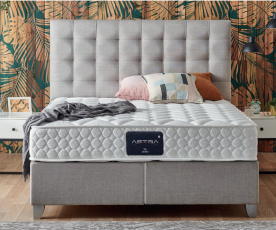 Boxspring postelja Monika Komplet z dvižnim dnom, predalom in vzmetnico 120x200 , Barva siva, po naročilu