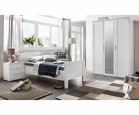 KOMPLET Z VZMETNICO: Postelja Nadja 90x200 Barva bela,  po naročilu