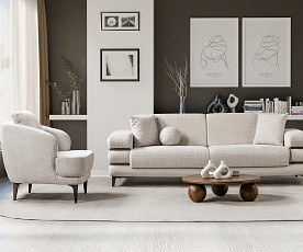 Fotelj Odesa, Barva bež, zoreh / VZMETENO, po naročilu