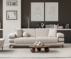 Fotelj Odesa, Barva bež, zoreh / VZMETENO, po naročilu