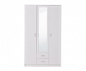 Omara Optimo 3 Vrata 120 cm, Barva bela / ogledalo