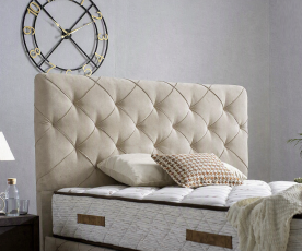 Boxspring postelja Oxford, Komplet z dvižnim dnom, predalom in vzmetnico 160x200 , Barva bež