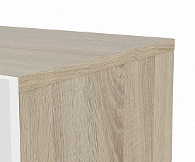 Predalnik Pariz 06 Barva Hrast, bela visoki sijaj