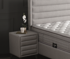 Boxspring Postelja Casaletto, Komplet z dvižnim dnom, predalom in vzmetnico 140x200 , Barva sveto siva tkanina, po naročilu