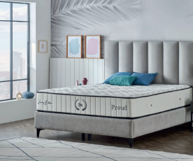 Boxspring postelja Prada Komplet z dvižnim dnom, predalom in vzmetnico 120x200 , Barva siva, po naročilu
