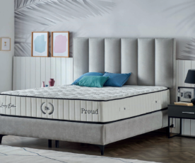 Boxspring postelja Prada, Komplet z dvižnim dnom, predalom in vzmetnico 200x200 , Barva siva, po naročilu