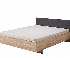 Posteljni okvir Rina 160x200 cm, Barva hrast, siva