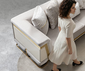 Trosed Maxi Rixos, Barva bež, zlata / VZMETENO, po naročilu