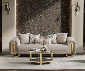 Dvosed Maxi Romeo, Barva bež , zlata / VZMETENO, po naročilu