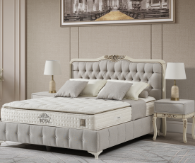 Boxspring postelja Gloria Komplet z dvižnim dnom, predalom in vzmetnico 140x200 , Barva siva, po naročilu