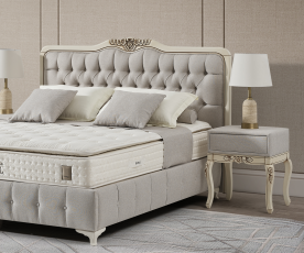 Boxspring postelja Gloria Komplet z dvižnim dnom, predalom in vzmetnico 160x200 , Barva siva, po naročilu