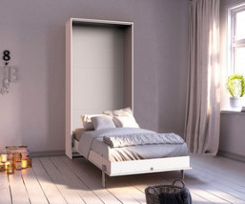 Stenska postelja Smart 01 90x200 , Barva bela