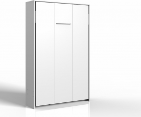 KOMPLET: Stenska postelja Smart 05, 140x200 z letvenim dnom in vzmetnico, Barva bela, po naročilu