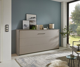 KOMPLET: Stenska postelja Smart 06, 90x200 z letvenim dnom in vzmetnico, Barva sahara, po naročilu