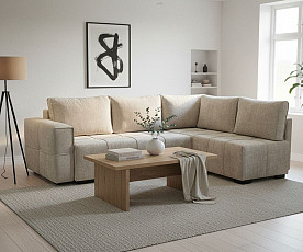 Sedežna garnitura Split Barva Bež, leva ali desna postavitev, po naročilu