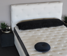 Boxspring postelja Sprint, Komplet z dnom in vzmetnico 120x200 , Barva bela