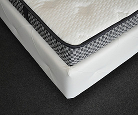 Boxspring postelja Sprint, Komplet z dnom in vzmetnico 90x200 , Barva bela
