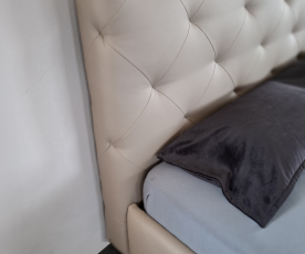 Boxspring postelja Sprint, Komplet z dnom in vzmetnico 160x200 , Barva kapučino