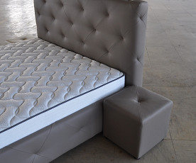 Boxspring postelja Sprint, Komplet z dnom in vzmetnico 160x200 , Barva kapučino