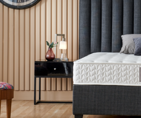 Boxspring postelja Style Komplet z dvižnim dnom, predalom in vzmetnico 140x200 , Barva siva, po naročilu